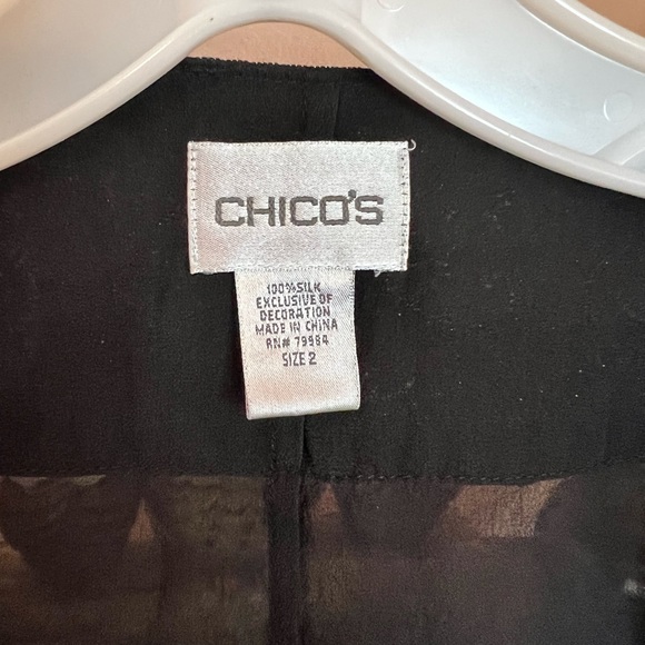 Chico’s Mesh Kimono with Gold Embroidered Material - Picture 7 of 7